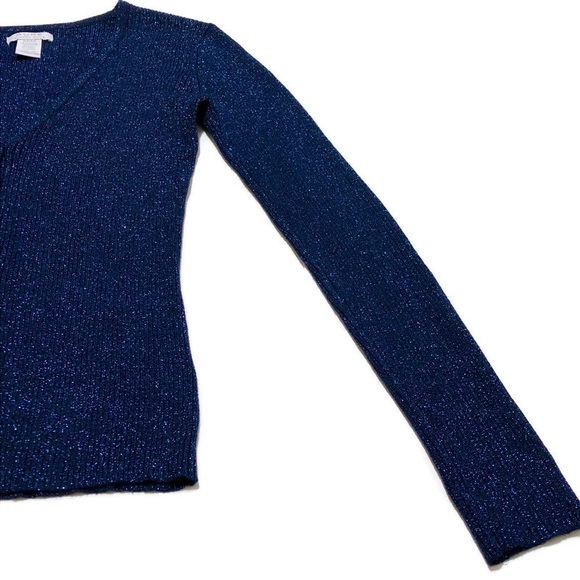 ALFRED SUNG Sparkly Navy Cardigan | Size M - Picture 12 of 15